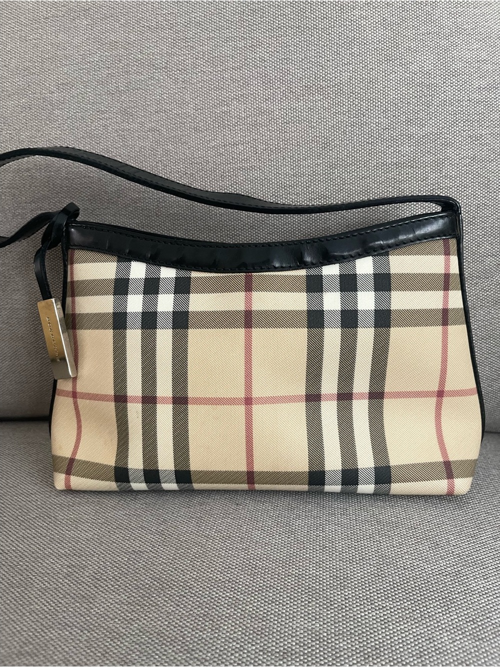 Burberry London Nova Check Baguette Shoulder Bag Vintage Y2K Made in Italy